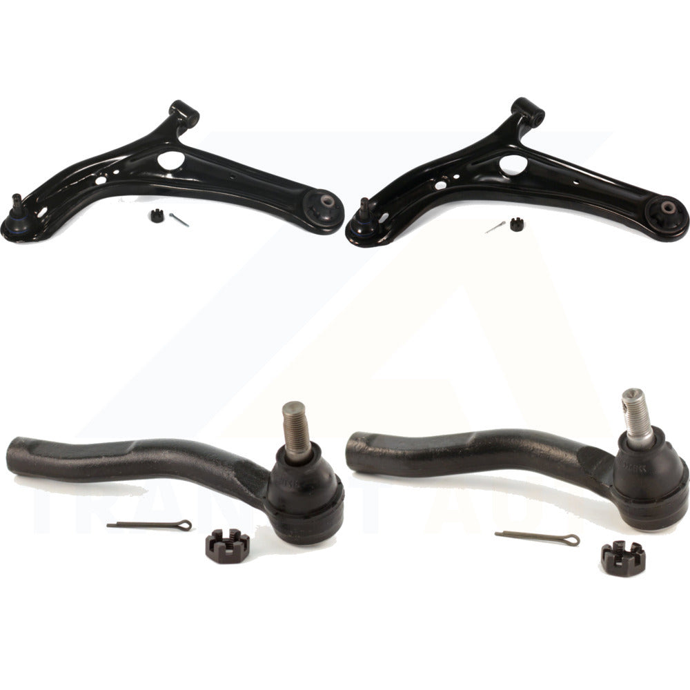 Front Suspension Control Arm Assembly And Tie Rod End Kit For 2004-2005 Toyota Echo Manual steering system KTR-102712 by TOR