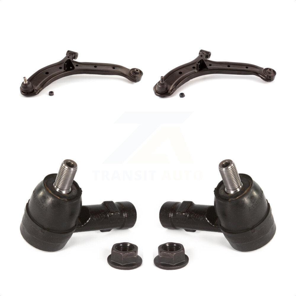 Front Suspension Control Arm Assembly And Tie Rod End Kit For 2000-2005 Hyundai Accent KTR-102720 by TOR