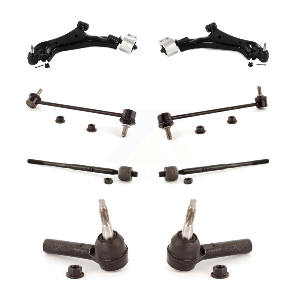 Front Suspension Control Arm And Ball Joint Assembly Steering Tie Rod End Stabilizer Bar Link Kit (8Pc) For 2010-2017 Chevrolet Equinox GMC Terrain 2.4L KTR-102969 by TOR