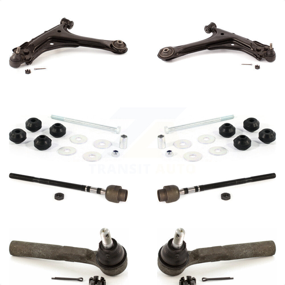 Front Suspension Control Arm And Ball Joint Assembly Steering Tie Rod End Stabilizer Bar Link Kit (8Pc) For 1995-2005 Chevrolet Cavalier Pontiac Sunfire With FE1 KTR-103195 by TOR