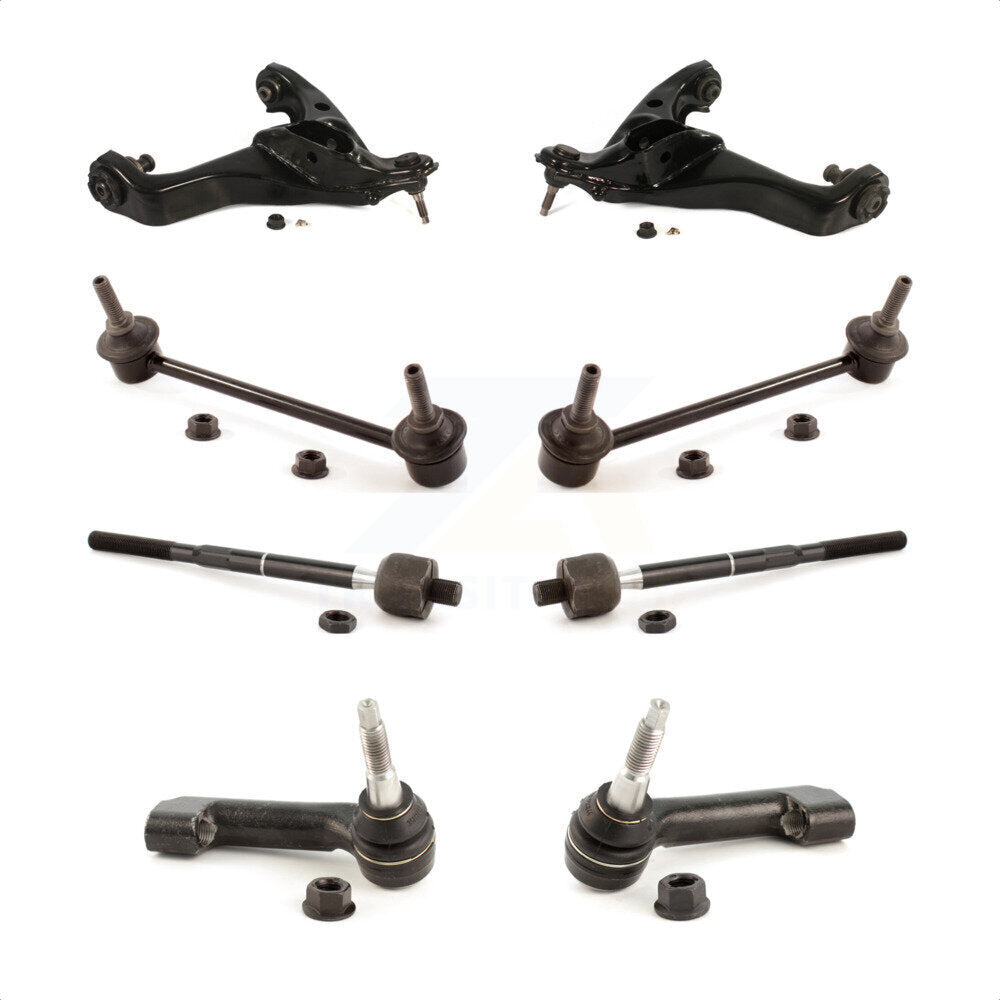 Front Suspension Control Arm And Ball Joint Assembly Steering Tie Rod End Stabilizer Bar Link Kit (8Pc) For Ford F-150 Studs Face The Same Direction KTR-103236 by TOR