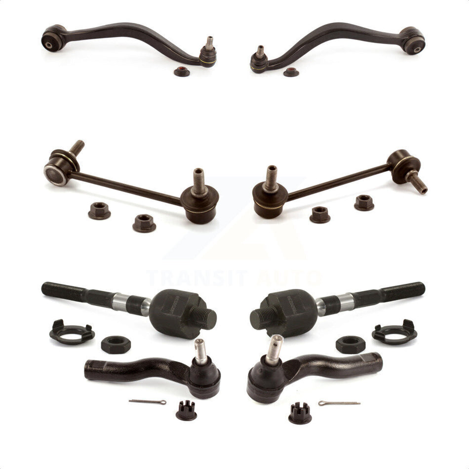 Front Suspension Control Arm And Ball Joint Assembly Steering Tie Rod End Stabilizer Bar Link Kit (8Pc) For Ford Fusion Mercury Milan Lincoln MKZ Zephyr KTR-103257 by TOR