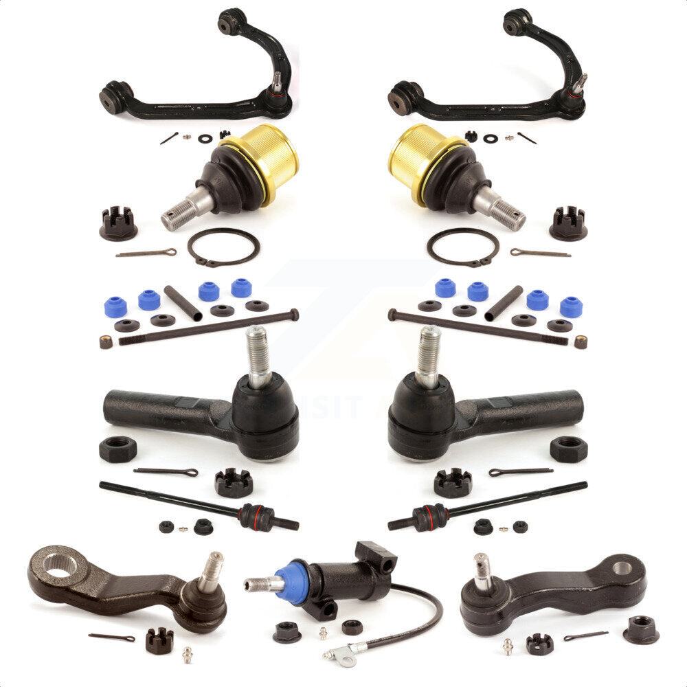 Front Control Arms Assembly And Lower Ball Joints Tie Rods Link Sway Bar Suspension Kit (13Pc) For GMC Savana 3500 2500 3 Groove Spline KTR-103457 by TOR