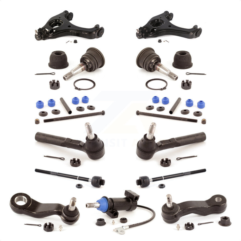 Front Control Arms & Tie Rods Link Sway Bar Upper Ball Joints Kit (13Pc) For Chevrolet Silverado 1500 Classic GMC Sierra Without Frame Bracket RWD with Coil front springs Rack steering type KTR-103466 by TOR