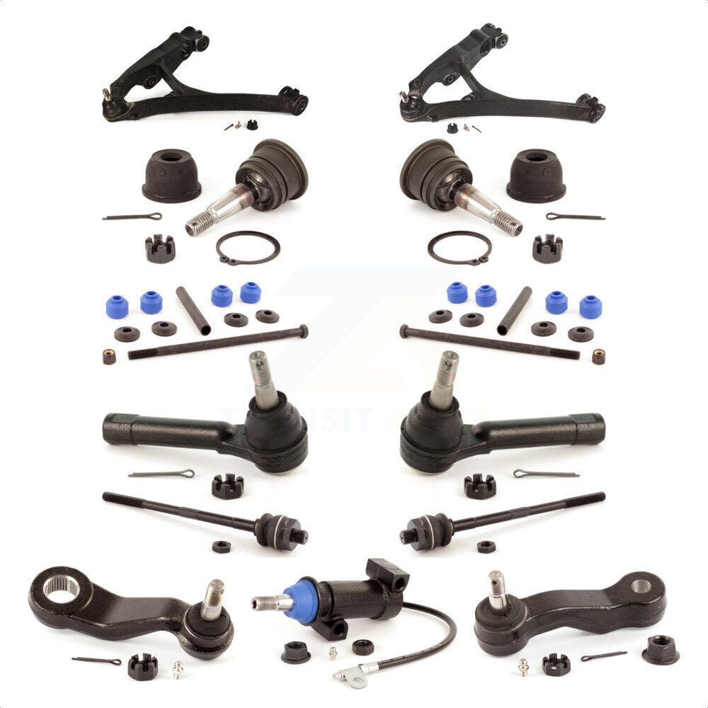 Front Control Arms And Tie Rods Link Sway Bar Upper Ball Joints Kit (13Pc) For Chevrolet Silverado 1500 GMC Tahoe Sierra Suburban Yukon Avalanche XL Cadillac Classic Escalade ESV EXT KTR-103482 by TOR