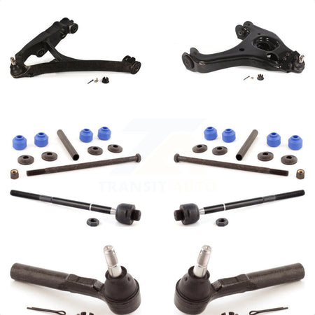 Front Suspension Control Arm And Ball Joint Assembly Steering Tie Rod End Stabilizer Link Kit (8Pc) For 2005 Chevrolet Silverado 1500 RWD with Torsion Bar front springs Rack steering type KTR-104051 by TOR