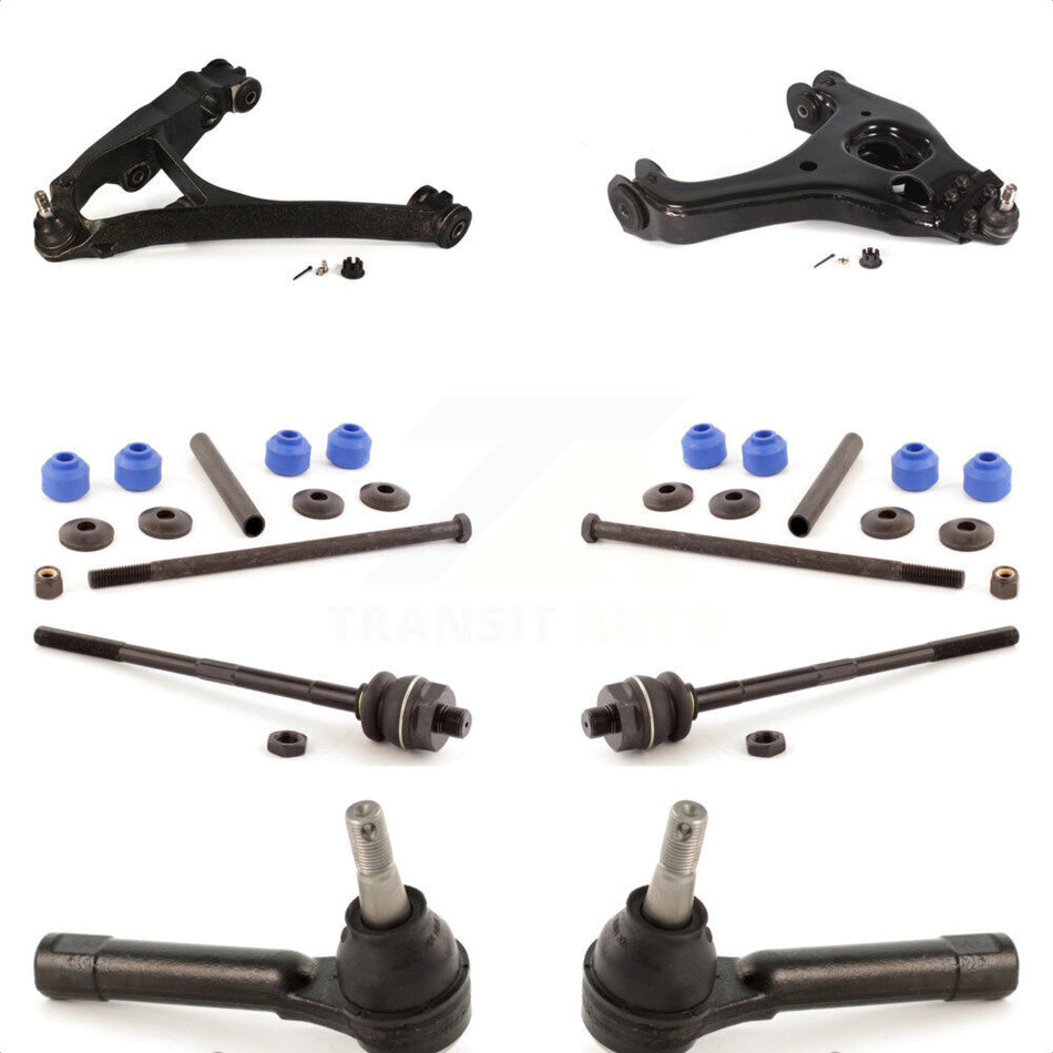 Front Suspension Control Arm And Ball Joint Assembly Steering Tie Rod End Stabilizer Link Kit (8Pc) For 2005 Chevrolet Silverado 1500 RWD with Torsion Bar front springs Gear steering type KTR-104053 by TOR