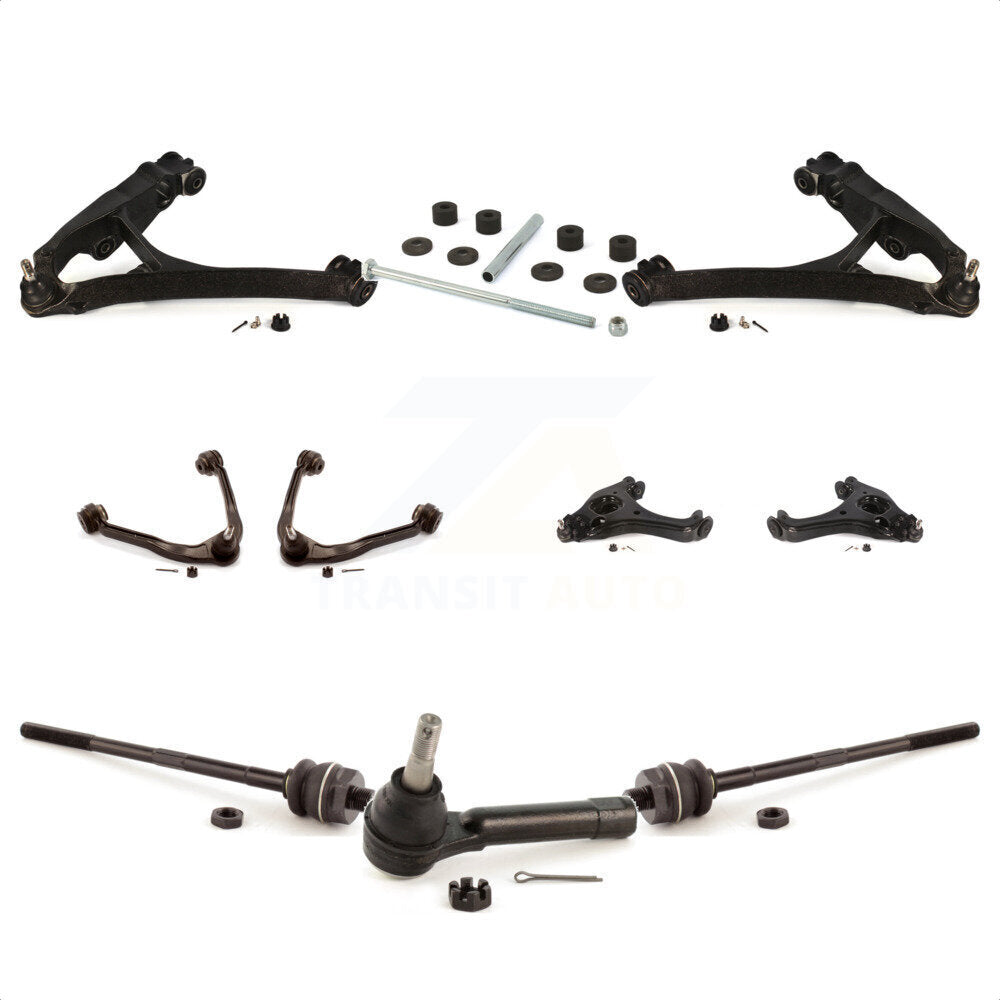 Front Control Arms Assembly And Lower Ball Joints Tie Rods Link Sway Bar Suspension Kit (10Pc) For 2005 Chevrolet Silverado 1500 RWD with Torsion front springs Gear steering type KTR-104069 by TOR