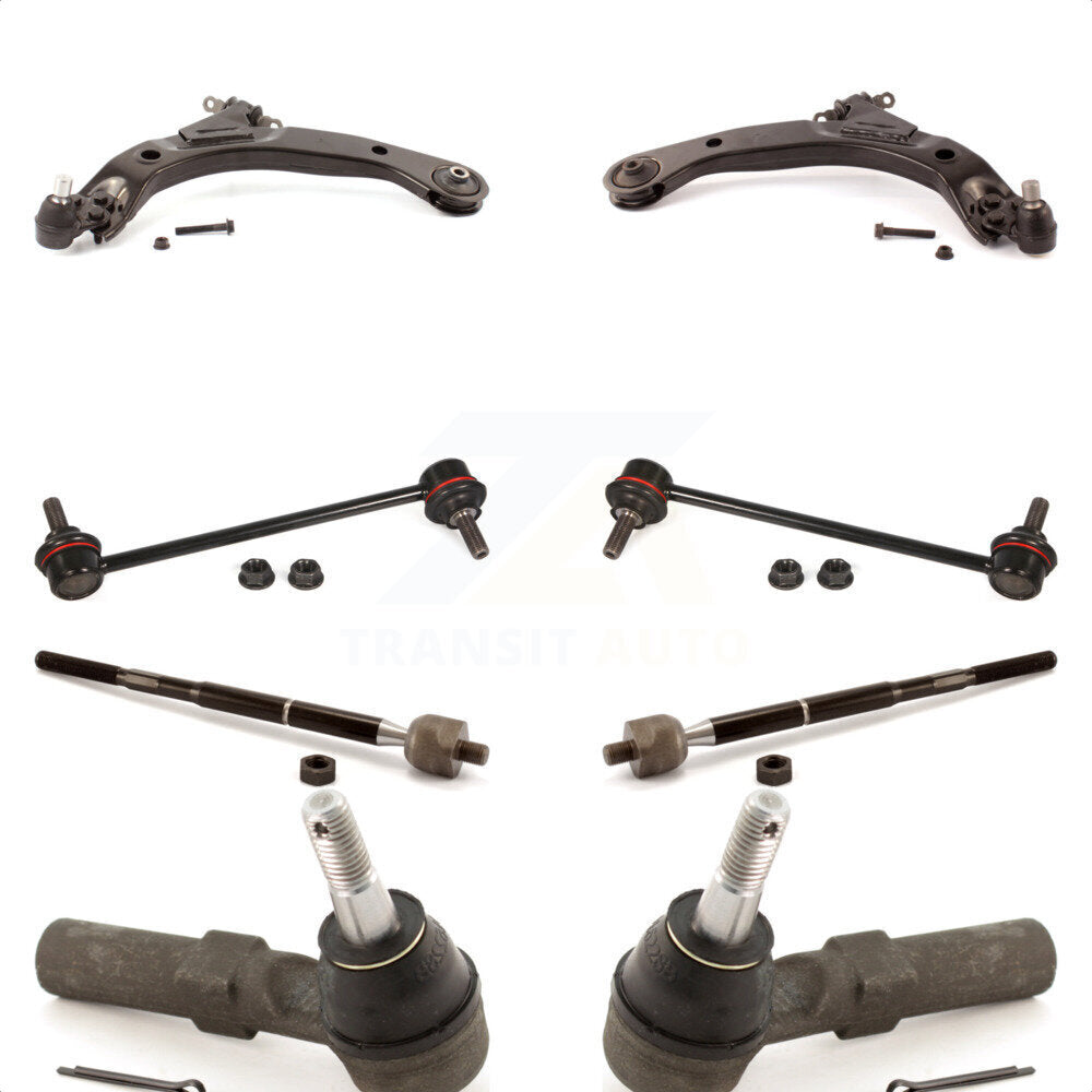 Front Suspension Control Arm And Ball Joint Assembly Steering Tie Rod End Stabilizer Bar Link Kit (8Pc) For 2010 Chevrolet HHR Turbocharged With FE5 FE3 KTR-104146 by TOR