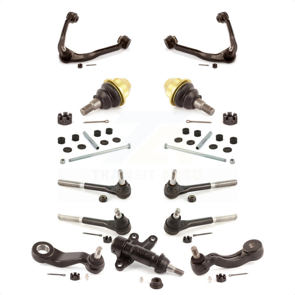 Front Control Arms Assembly And Lower Ball Joints Tie Rods Link Sway Bar Suspension Kit (13Pc) For 2000 GMC Yukon 5.7L Without Frame Bracket KTR-104175 by TOR