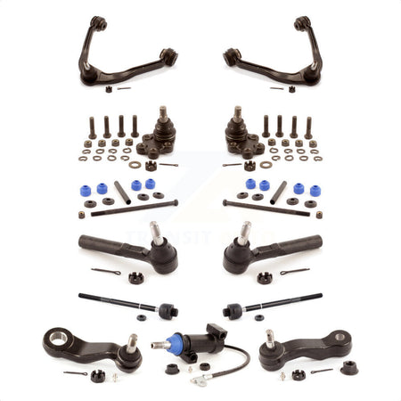 Front Control Arms & Lower Ball Joints Tie Rods Link Sway Bar Kit (13Pc) For Chevrolet Silverado 1500 Classic GMC Sierra Without Frame Bracket RWD with Coil front springs Rack steering type KTR-104184 by TOR