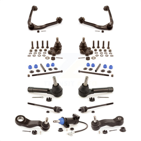 Front Control Arms & Lower Ball Joints Tie Rods Link Sway Bar Kit (13Pc) For Chevrolet Silverado 1500 Classic GMC Sierra Without Frame Bracket RWD with Coil front springs Gear steering type KTR-104188 by TOR