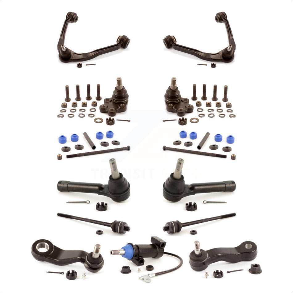 Front Control Arms & Lower Ball Joints Tie Rods Link Sway Bar Kit (13Pc) For Chevrolet Silverado 1500 Classic GMC Sierra Without Frame Bracket RWD with Coil front springs Gear steering type KTR-104188 by TOR