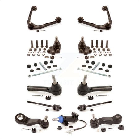 Front Control Arms & Lower Ball Joints Tie Rods Link Sway Bar Kit (13Pc) For Chevrolet Silverado 1500 Classic GMC Sierra Without Frame Bracket RWD with Coil front springs Gear steering type KTR-104190 by TOR