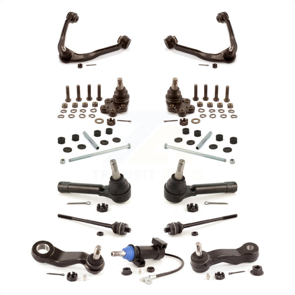 Front Control Arms & Lower Ball Joints Tie Rods Link Sway Bar Kit (13Pc) For Chevrolet Silverado 1500 Classic GMC Sierra Without Frame Bracket RWD with Coil front springs Gear steering type KTR-104190 by TOR