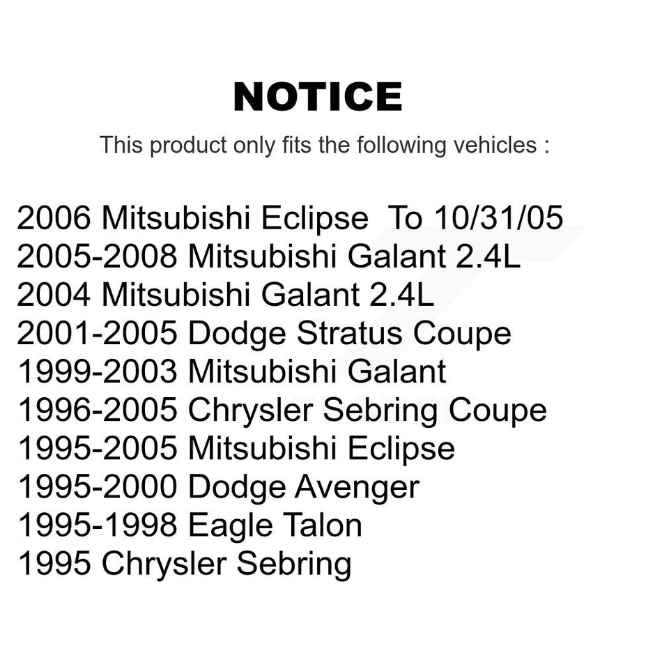 Front Wheel Bearing And Hub Assembly Pair For Mitsubishi Chrysler Sebring Galant Eclipse Dodge Stratus Avenger Eagle Talon K70-100262