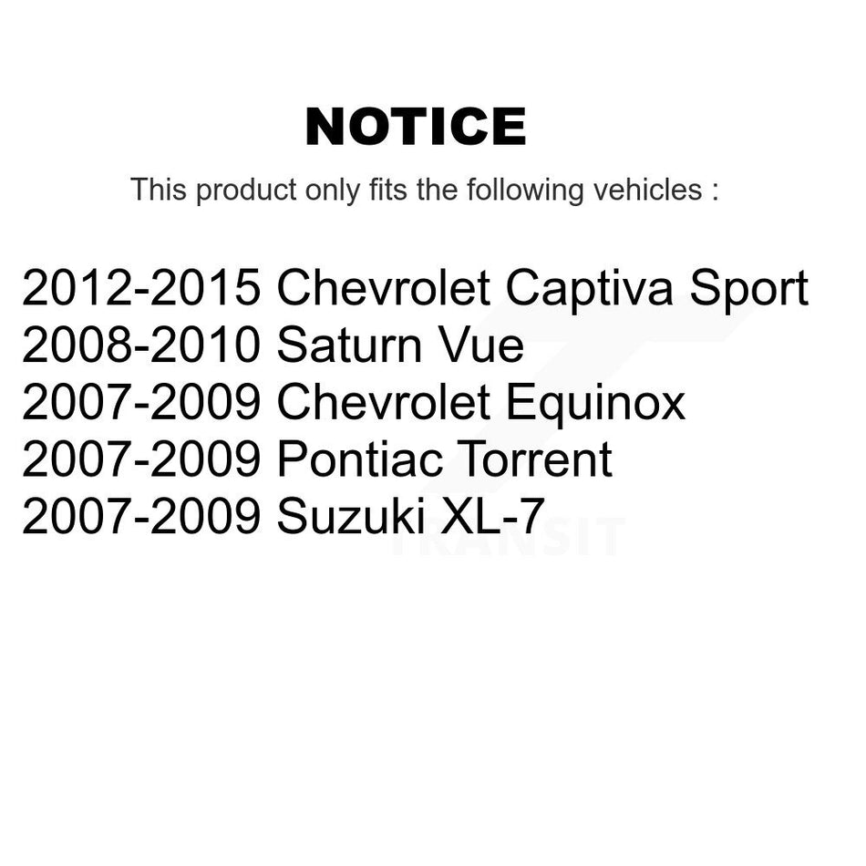 Front Wheel Bearing And Hub Assembly Pair For Chevrolet Equinox Saturn Vue Captiva Sport Pontiac Torrent Suzuki XL-7 K70-100329