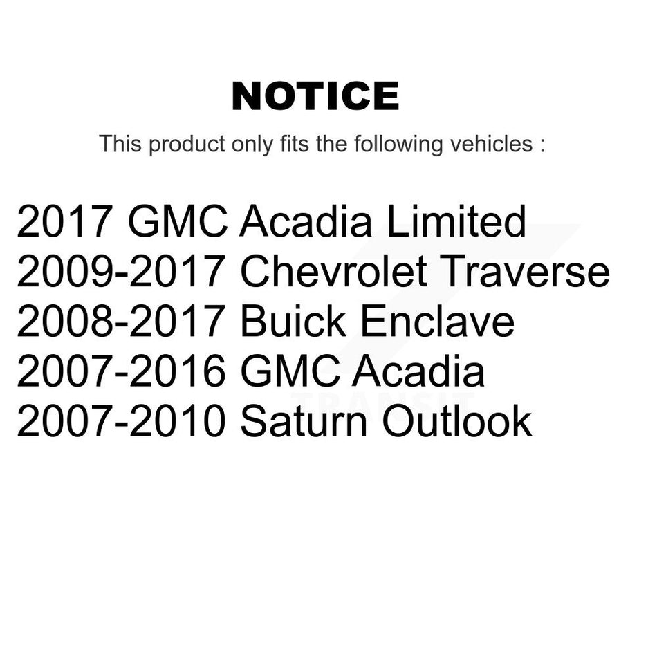 Front Wheel Bearing And Hub Assembly Pair For Chevrolet Traverse GMC Acadia Buick Enclave Saturn Outlook Limited K70-100330