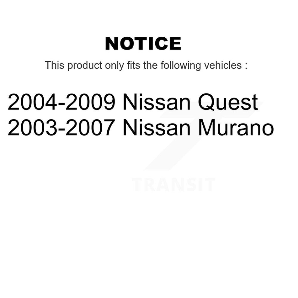 Front Wheel Bearing And Hub Assembly Pair For Nissan Murano Quest K70-100350