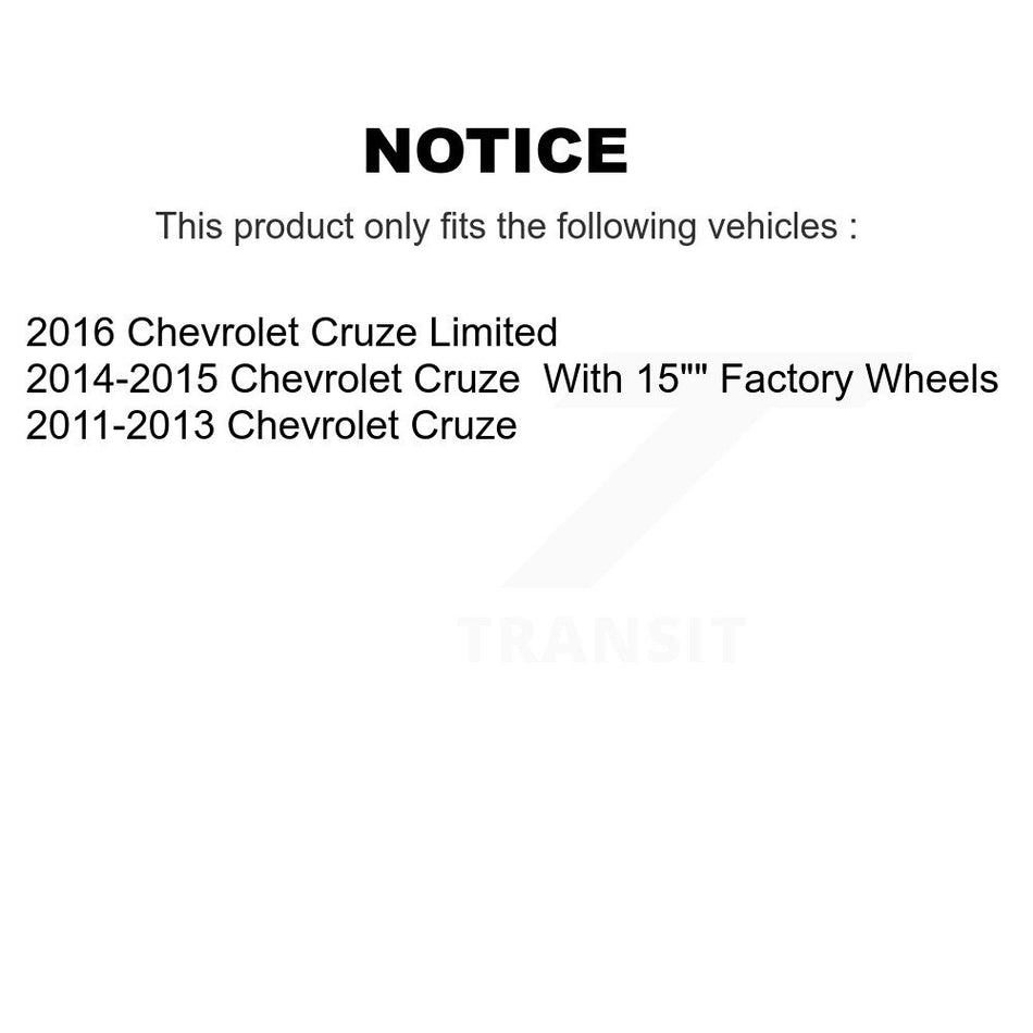 Front Wheel Bearing And Hub Assembly Pair For Chevrolet Cruze Limited K70-100351