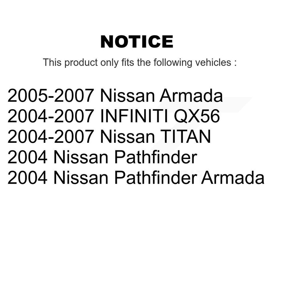 Front Wheel Bearing And Hub Assembly Pair For Nissan Titan Armada INFINITI QX56 Pathfinder TITAN K70-100410