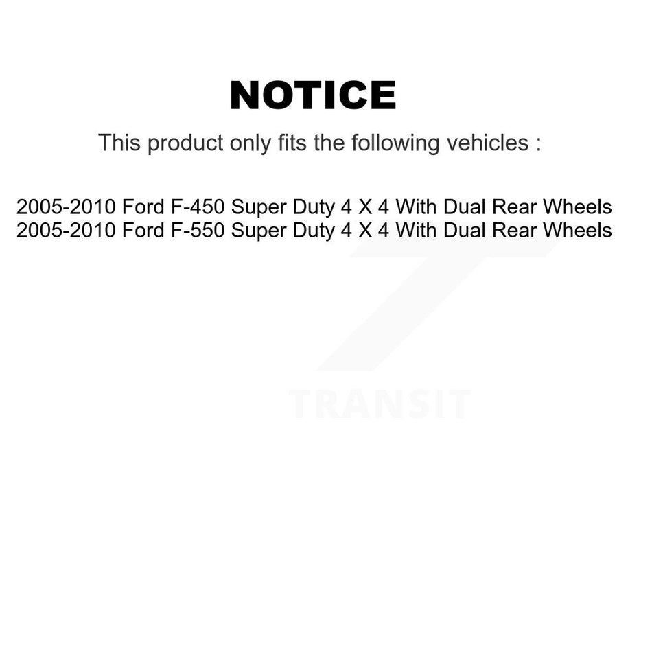 Front Wheel Bearing And Hub Assembly Pair For 2005-2010 Ford F-450 Super Duty F-550 With Dual Rear Wheels 4 X K70-100419