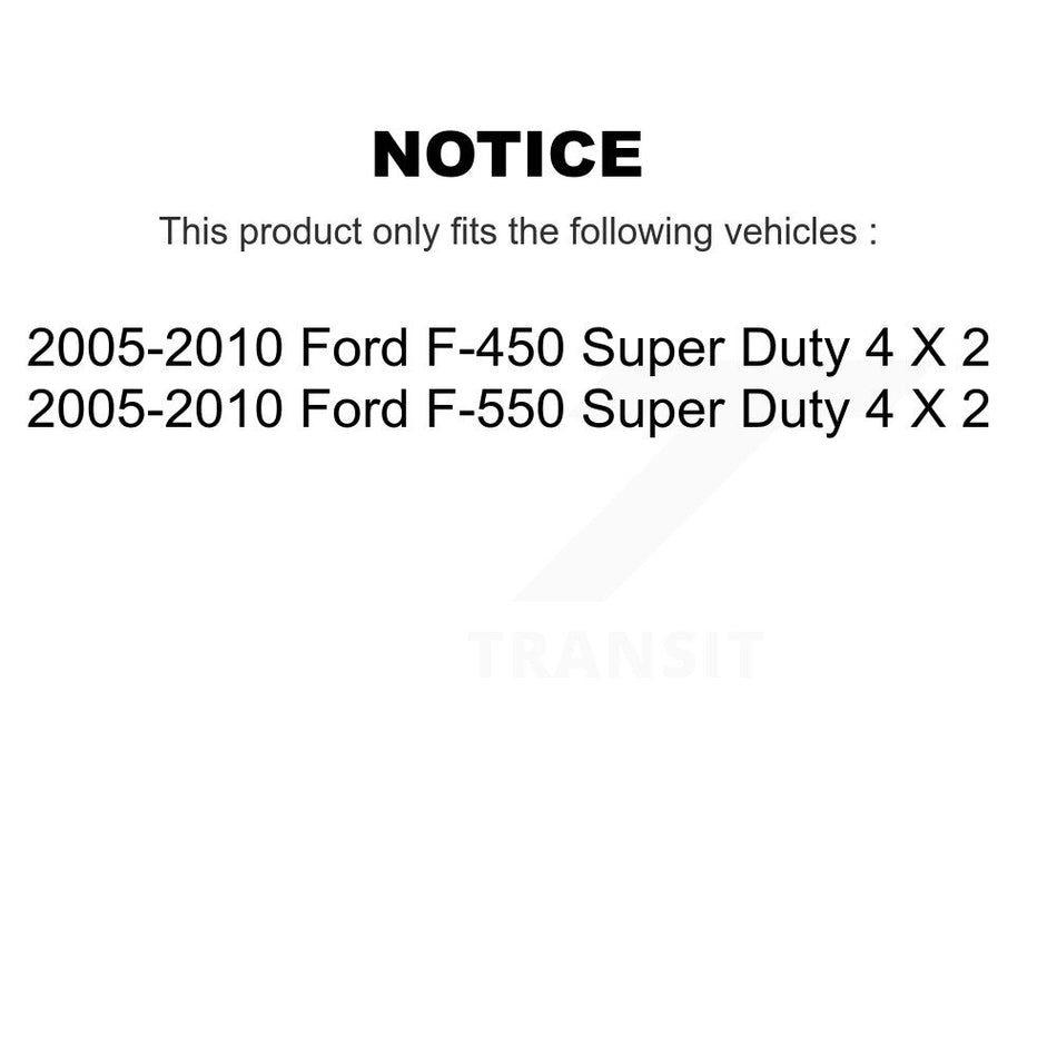 Front Wheel Bearing And Hub Assembly Pair For 2005-2010 Ford F-450 Super Duty F-550 4 X 2 K70-100435