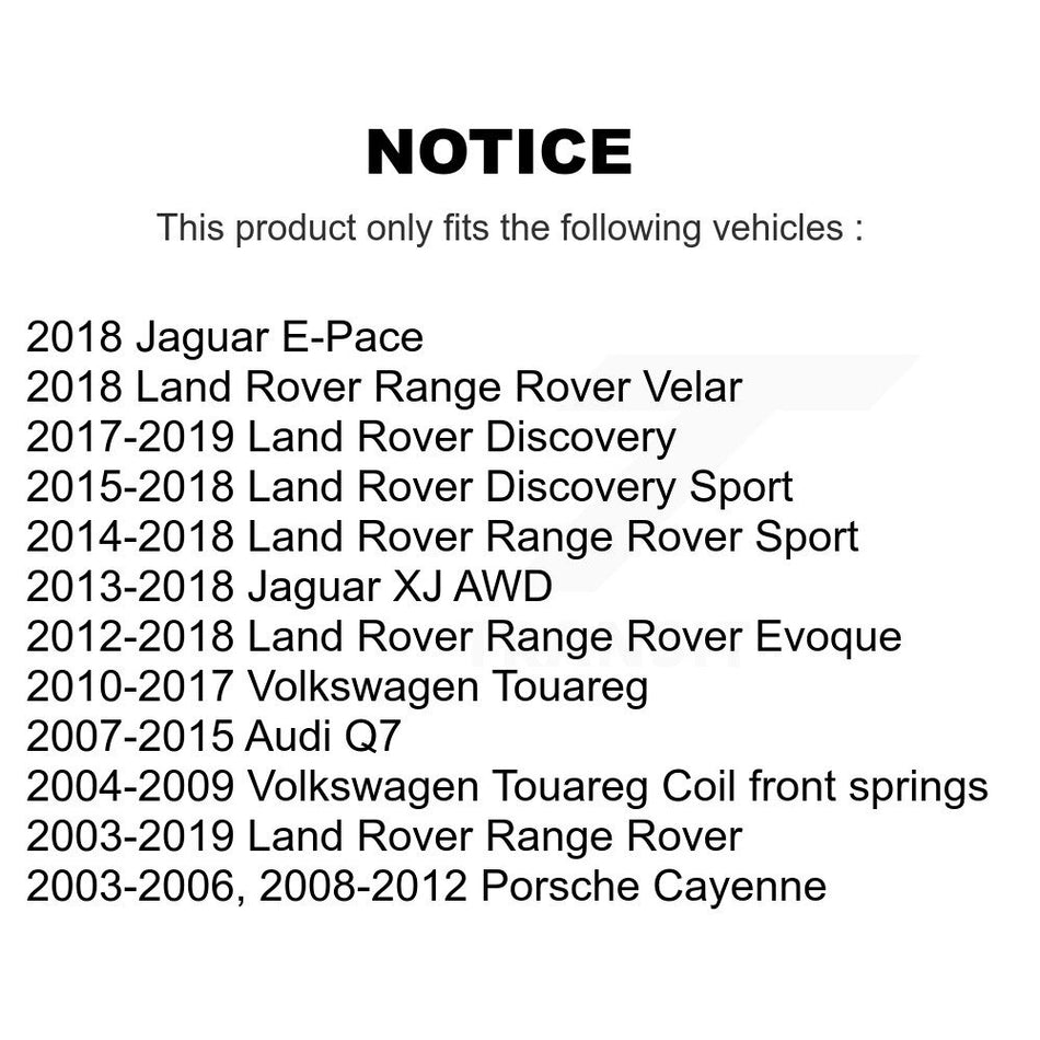 Front Wheel Bearing Pair For Land Rover Range Audi Q7 Sport Volkswagen Touareg Evoque Porsche Cayenne Discovery Jaguar XJ Velar E-Pace K70-100520