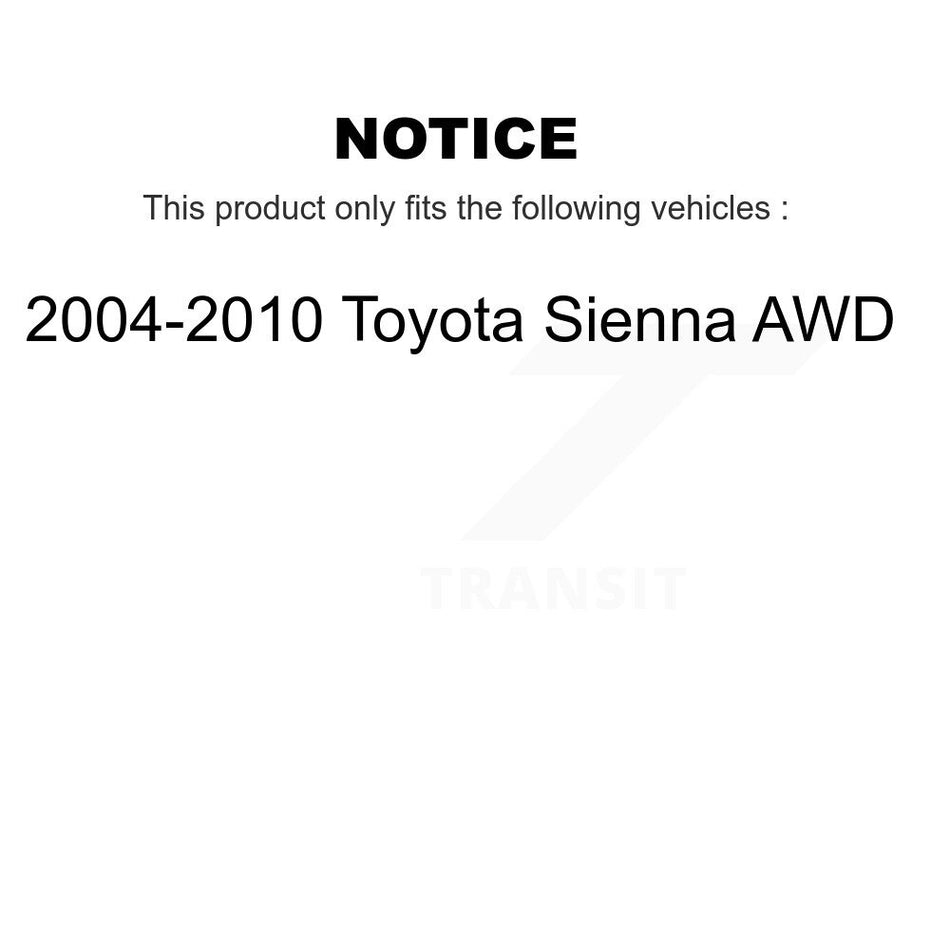 Rear Wheel Bearing And Hub Assembly Pair For 2004-2010 Toyota Sienna AWD K70-100633