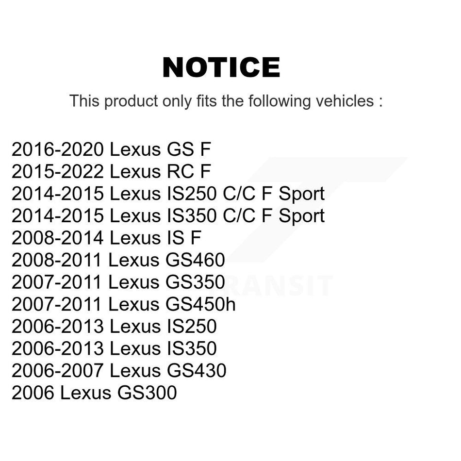 Rear Wheel Bearing And Hub Assembly Pair For Lexus IS250 IS350 GS350 GS300 GS430 RC F IS GS450h GS GS460 K70-100672