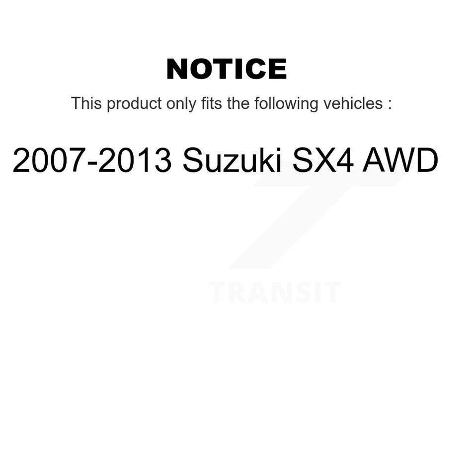 Rear Wheel Bearing And Hub Assembly Pair For 2007-2013 Suzuki SX4 AWD K70-100708