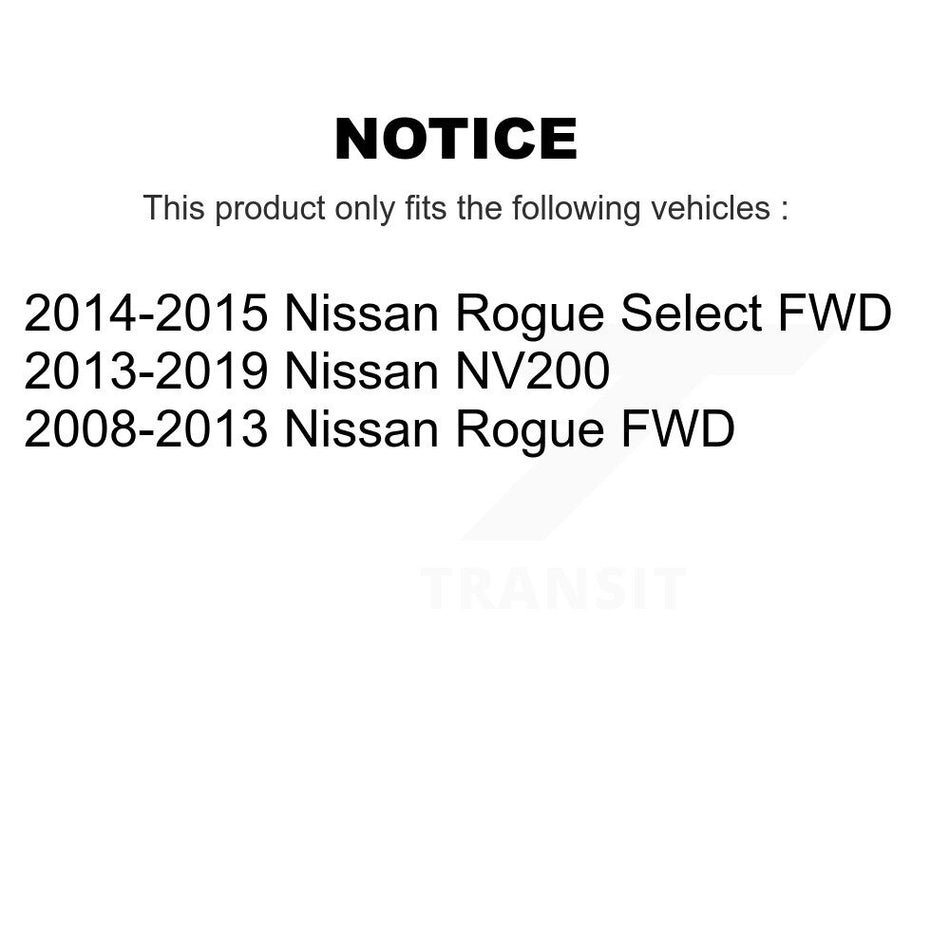 Rear Wheel Bearing And Hub Assembly Pair For Nissan Rogue Select NV200 K70-100710