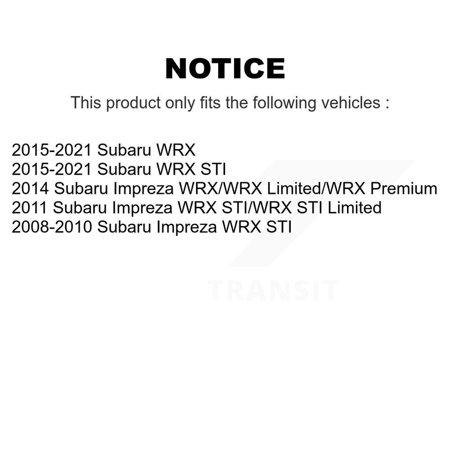 Rear Wheel Bearing And Hub Assembly Pair For Subaru Impreza WRX K70-100712