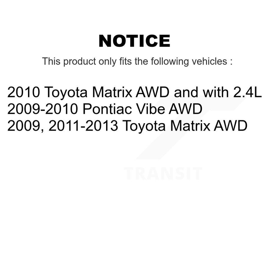 Rear Wheel Bearing And Hub Assembly Pair For Toyota Matrix Pontiac Vibe K70-100714