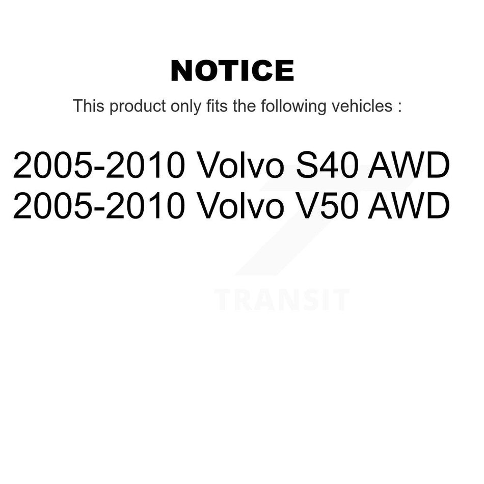 Rear Wheel Bearing And Hub Assembly Pair For 2005-2010 Volvo S40 V50 AWD K70-100719