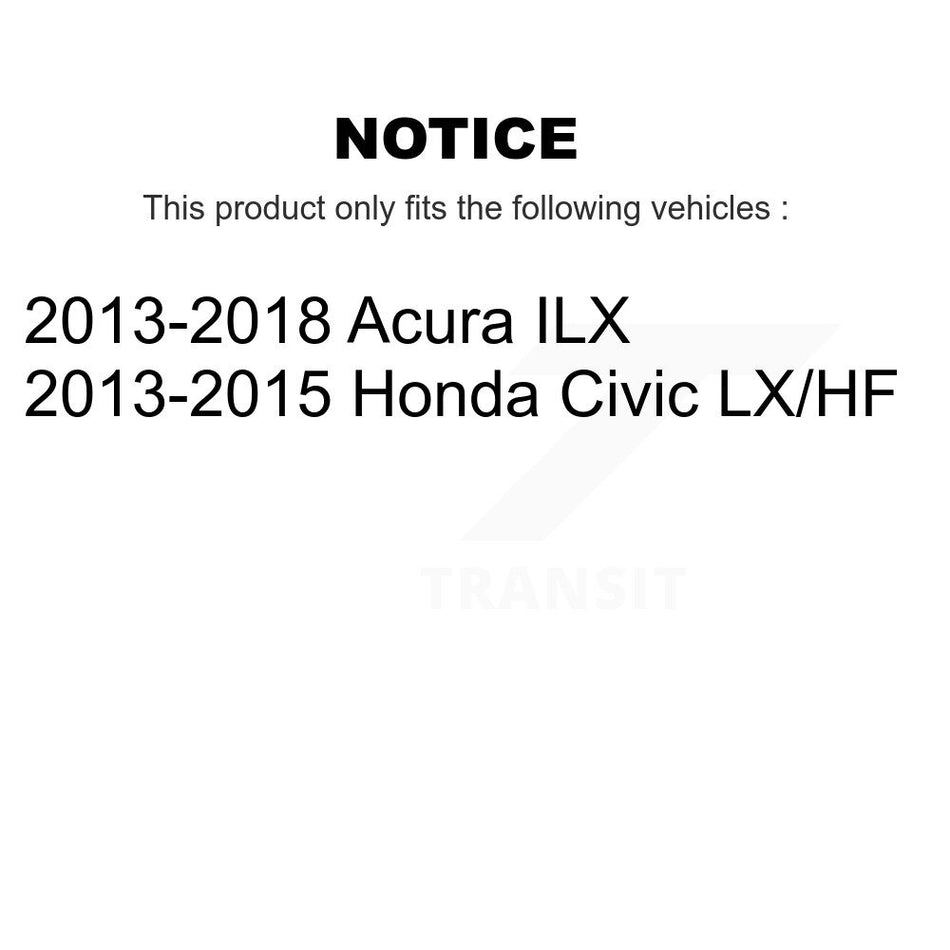 Rear Wheel Bearing And Hub Assembly Pair For Honda Civic Acura ILX K70-100753