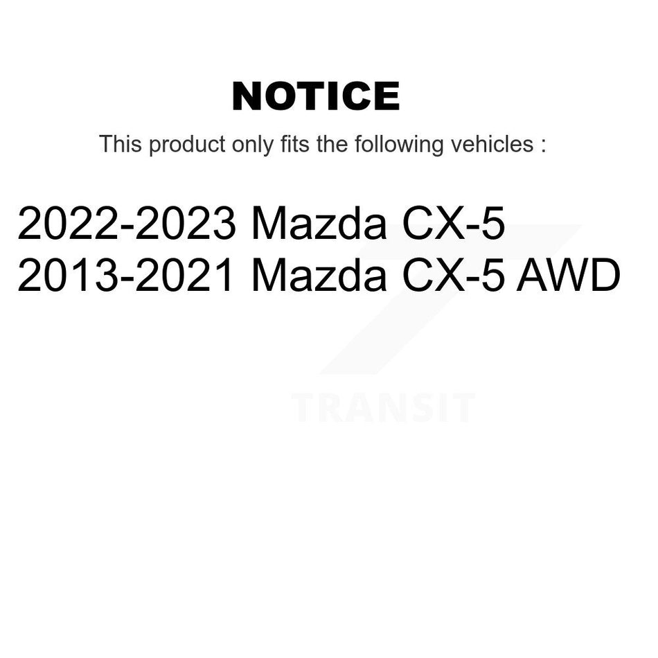 Rear Wheel Bearing And Hub Assembly Pair For Mazda CX-5 K70-100760