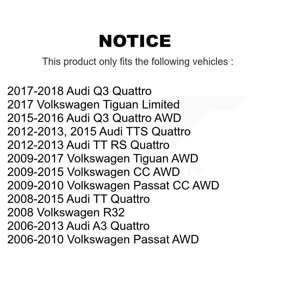 Rear Wheel Bearing And Hub Assembly Pair For Volkswagen Tiguan CC Passat Audi TT Quattro Q3 A3 R32 TTS RS Limited K70-100771