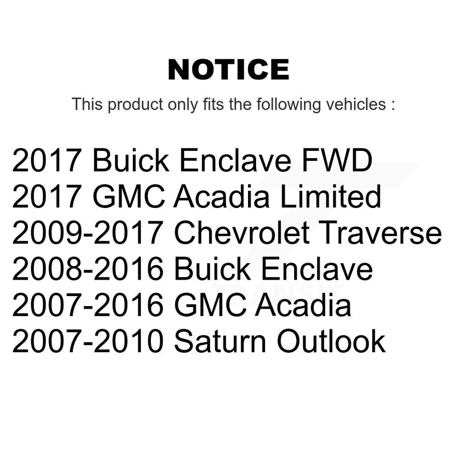 Rear Wheel Bearing And Hub Assembly Pair For Chevrolet Traverse GMC Acadia Buick Enclave Saturn Outlook Limited K70-100776