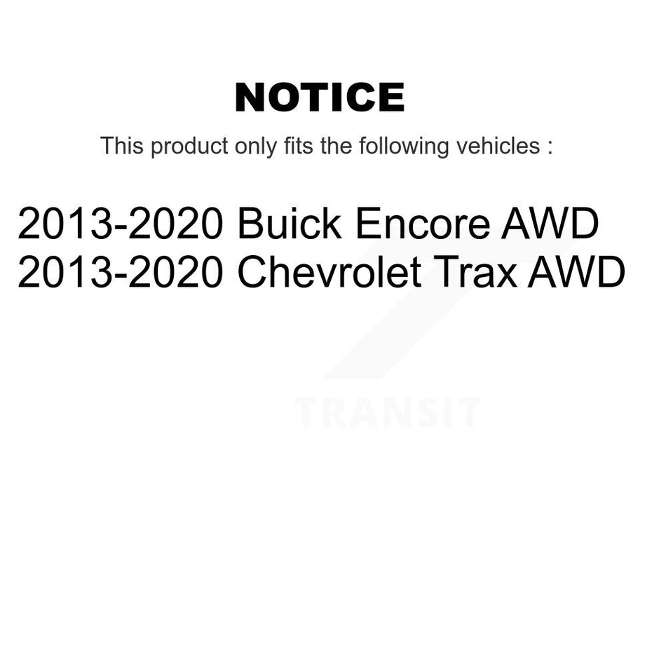 Rear Wheel Bearing Pair For 2013-2020 Buick Encore Chevrolet Trax AWD K70-101062