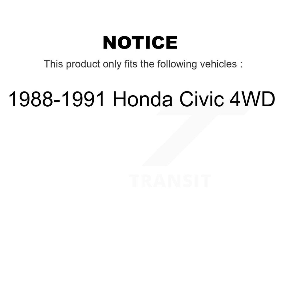 Rear Wheel Bearing Pair For 1988-1991 Honda Civic 4WD K70-101082