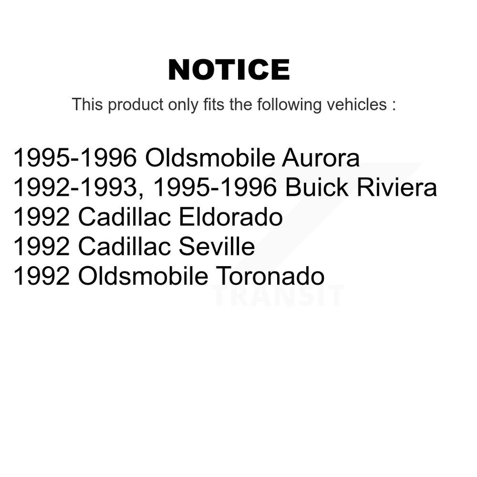 Front Rear Wheel Bearing & Hub Assembly Kit For Buick Riviera Cadillac Oldsmobile Aurora Eldorado Seville Toronado K70-101163