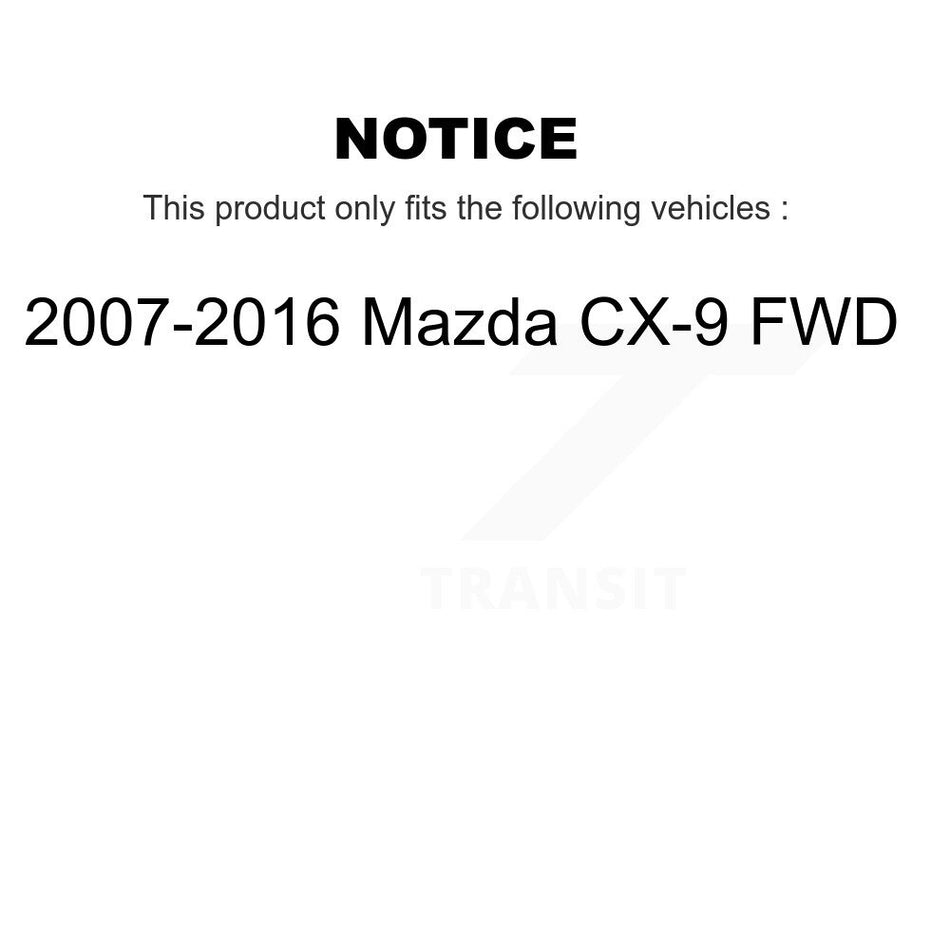 Rear Wheel Bearing And Hub Assembly Pair For 2007-2016 Mazda CX-9 FWD K70-101375