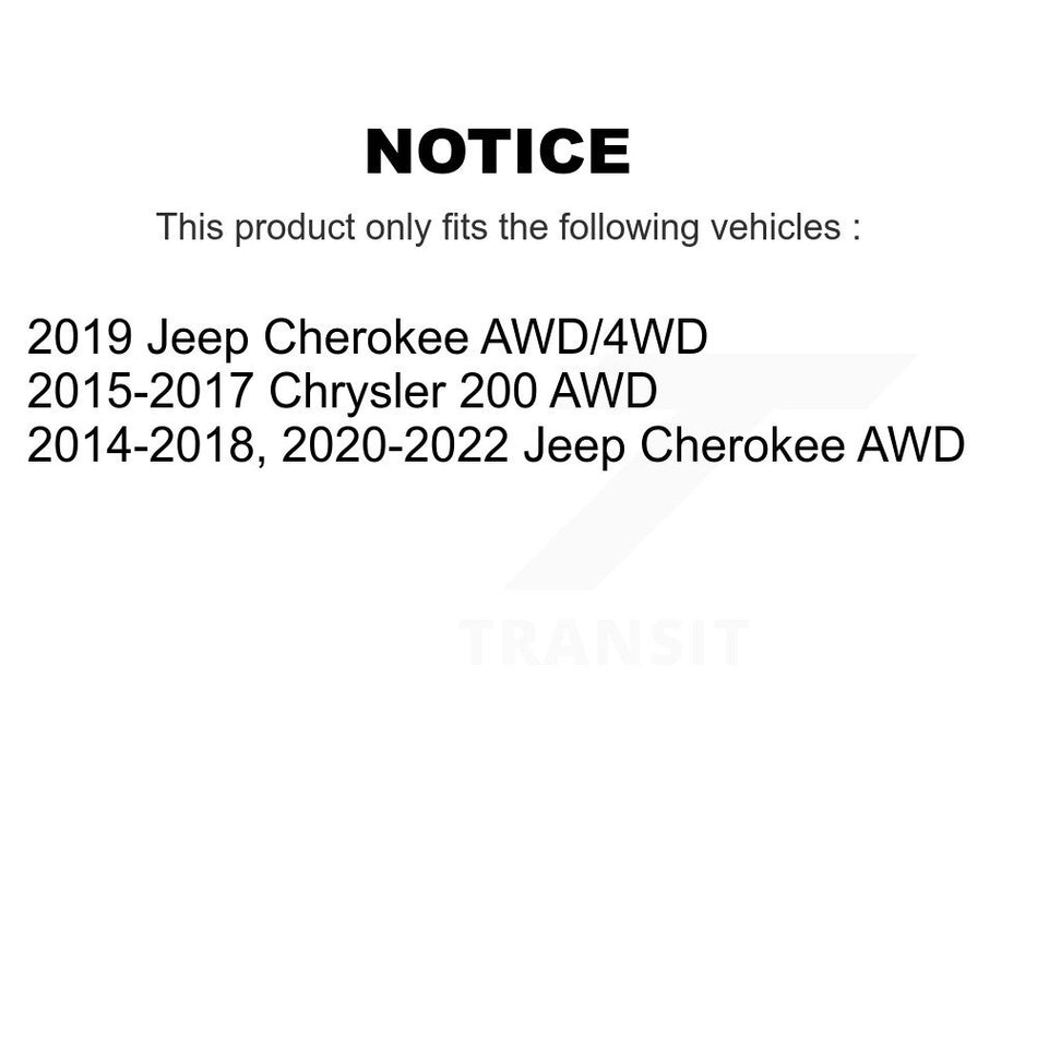 Rear Wheel Bearing And Hub Assembly Pair For Jeep Cherokee Chrysler 200 K70-101379