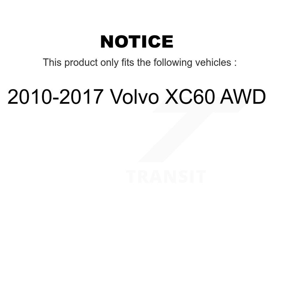 Front Rear Wheel Bearing & Hub Assembly Kit For 2010-2017 Volvo XC60 AWD K70-101431