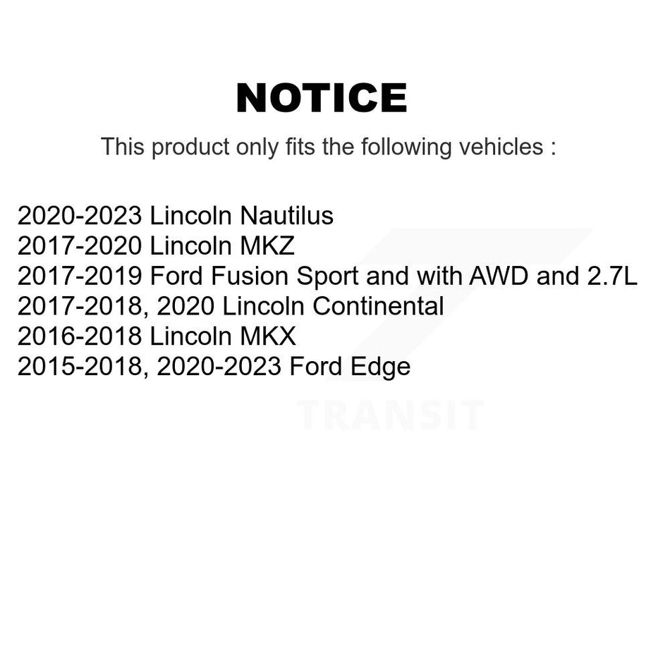 Front Wheel Bearing And Hub Assembly Pair For Ford Fusion Edge Lincoln MKX MKZ Continental Nautilus K70-101482