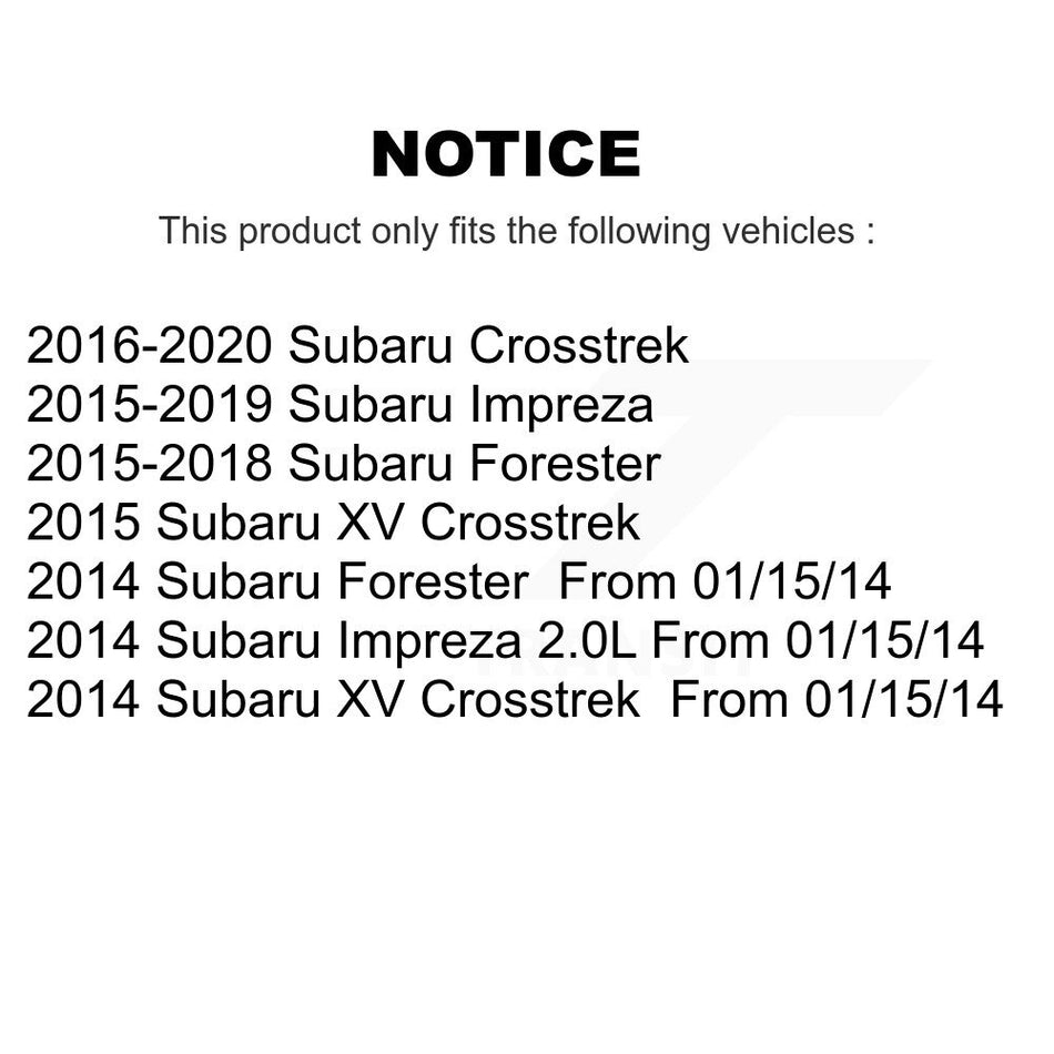 Front Wheel Bearing And Hub Assembly Pair For Subaru Forester Crosstrek Impreza XV K70-101485