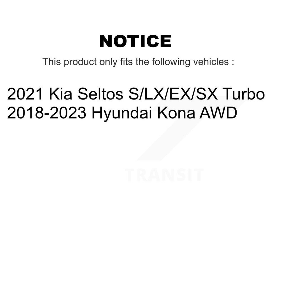 Rear Wheel Bearing And Hub Assembly Pair For Hyundai Kona Kia Seltos K70-101515