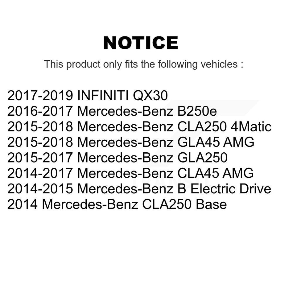 Front Wheel Bearing Pair For Mercedes-Benz CLA250 GLA250 Infiniti QX30 CLA45 AMG GLA45 B Electric Drive B250e INFINITI K70-101520