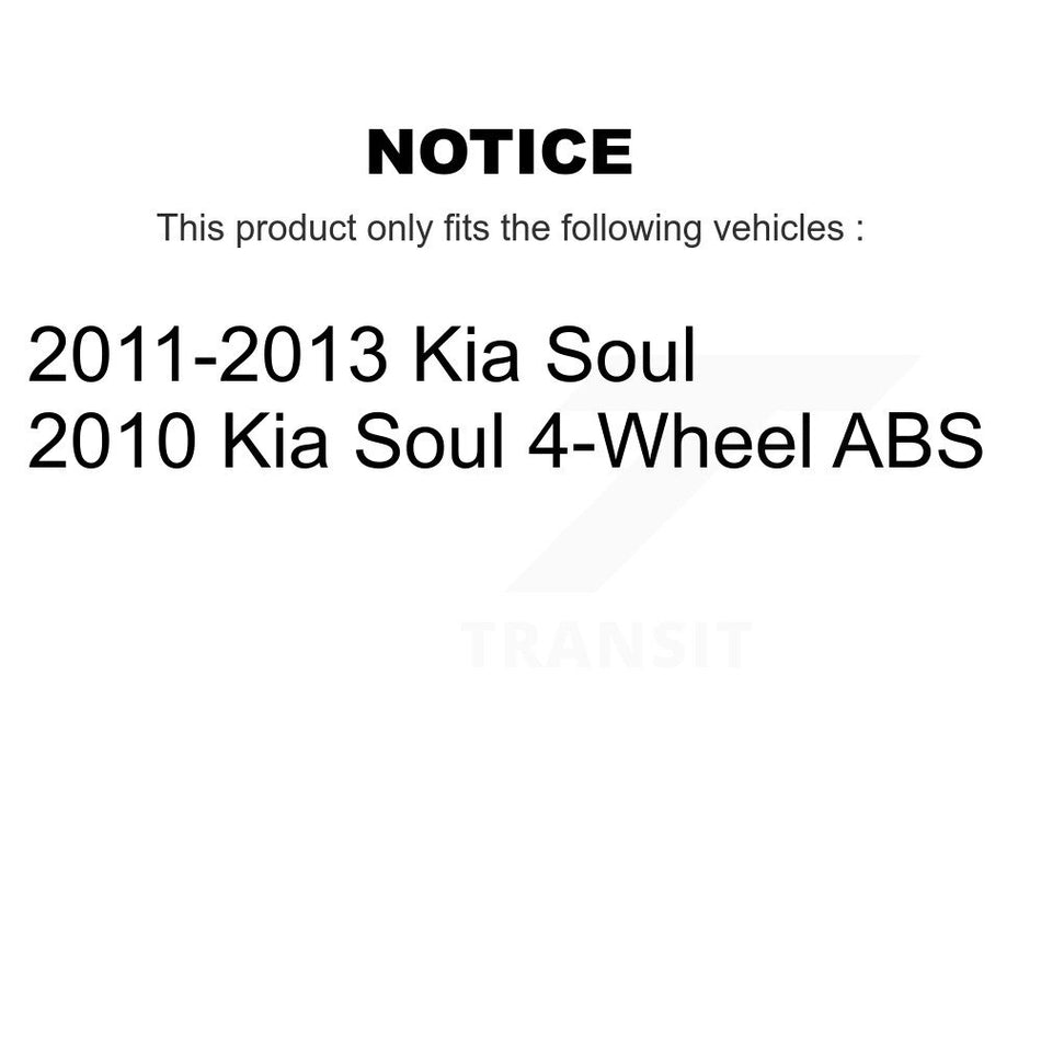 Front Rear Wheel Bearing And Hub Assembly Kit For Kia Soul K70-101648